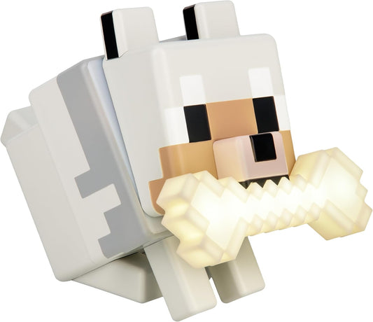 Paladone Minecraft Wolf GloBuddies 3D Colour Changing Light, Officially Licensed LED Night Lamp, Tap to Change Colour, Gaming Merchandise, Battery Powered