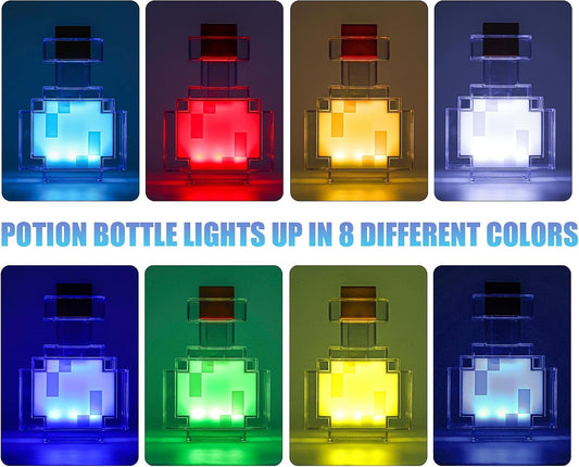 Adumtil Potion Bottle Light Color Changing LED Table Lamp Mood Light for Bedroom, Desk, Living Room, Playroom Home Decor Video Game Gifts